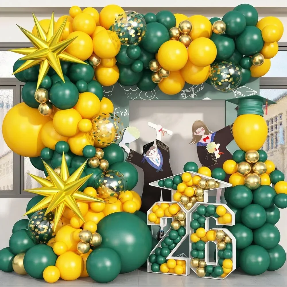 Graduation Party Decoration Kit, Balloon + Gold Explosion Star Foil Balloons